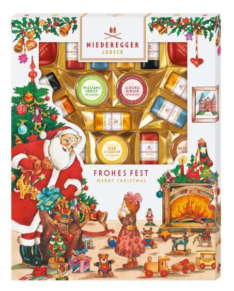 Niederegger Marzipanerie im weihnachtlichen Schuber 398g