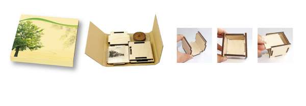 Pflanzsteckbox Natur, Robinie, 1-4 c Digitaldruck inklusive