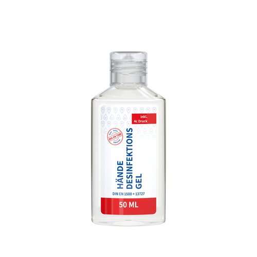 50 ml Flasche - Hände-Desinfektionsgel (DIN EN 1500)