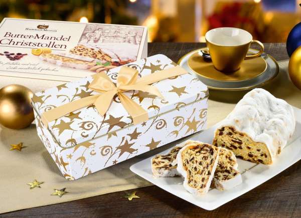 Butter-Mandel-Christstollen in Faltschachtel