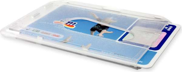 Scheckkartenhalter mit Fingereingriff ISO 7810