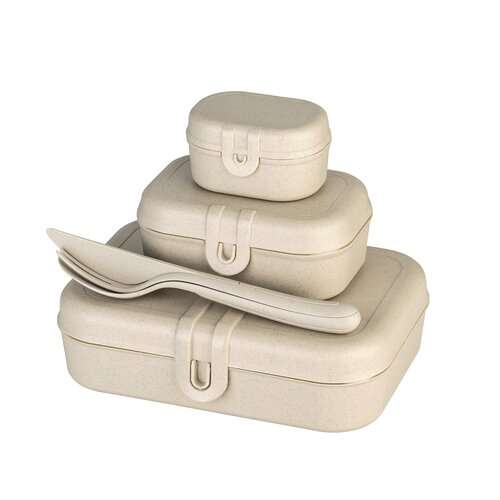 KOZIOL PASCAL READY Lunchbox-Set + Besteck-Set - MADE IN GERMANY