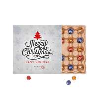 Minikugel Adventskalender ECO, Papierblister, LINDOR Lindt Mini Kugeln