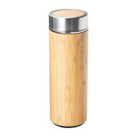 Isolierflasche aus Edelstahl und Bambus mit Teesieb REFLECTS-ADAMUZ