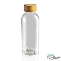 GRS rPET Flasche mit FSC Bambus-Deckel