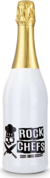Sekt Cuvée – Flasche weiß-lackiert, 0,75 l