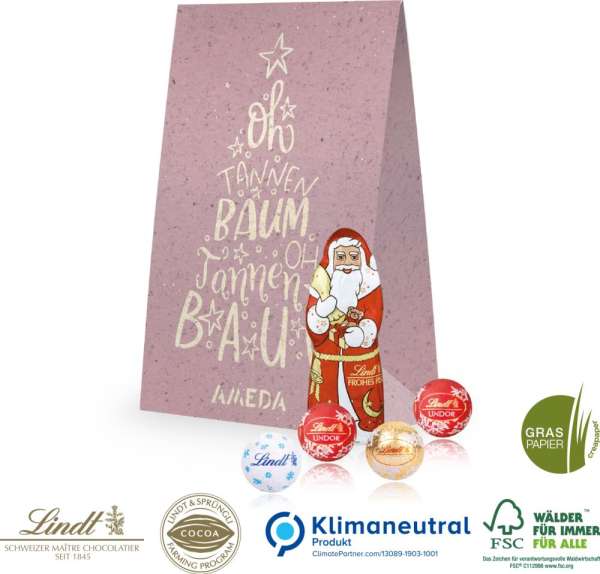 Geschenktüte Lindt Santa &amp; Lindt Minis