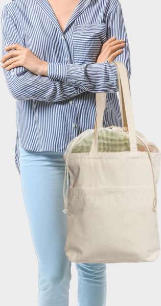 Schwere Baumwolltasche Brisbane mit Netz