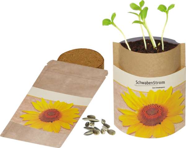 Natur-Bag Sonne, Zwergsonnenblume, 1-4 c Digitaldruck inklusive