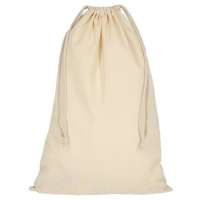 Baumwollbeutel mit doppeltem Kordelzug - 135 g/m² - 38 x 42 cm
