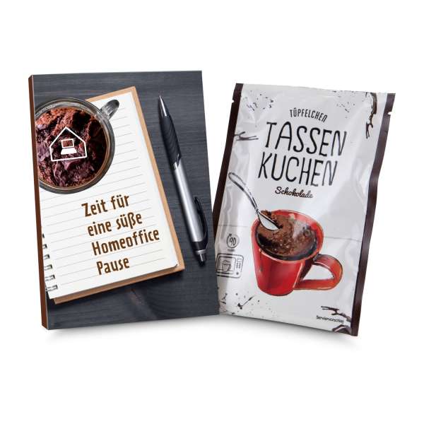 Tassenkuchen Schokolade, Homeoffice Pause