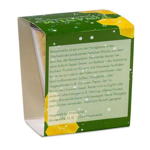 Kerzenglas mit Bienenwachs