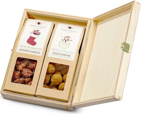 2 Weihnachts-Snacks in der Birkenholzbox