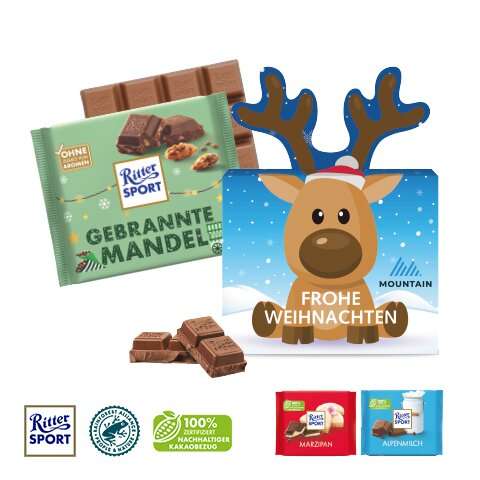 Schokotafel Ritter SPORT „Rentier“