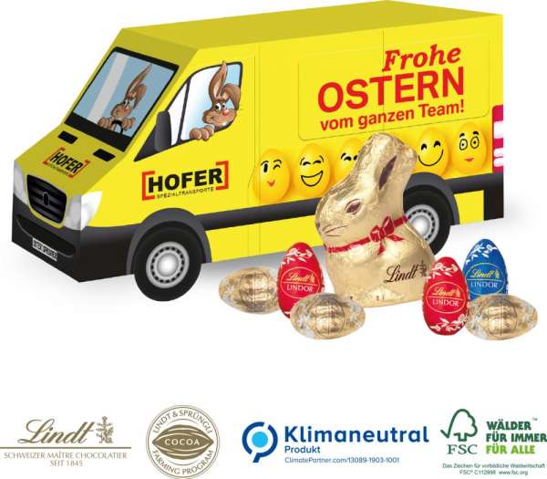 Lindt 3D Präsent Transporter süßer Füllung