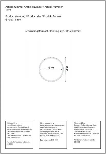 Super Mini Klick-Klack Dose Pfefferminz als Werbeartikel