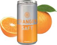Orangensaft, 200 ml, Body Label transp.