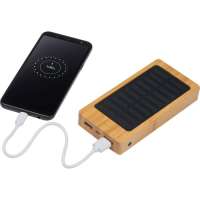 Vorschau: Solar Powerbank aus Bambus mit 8.000 mAh Vorschau: Solar Powerbank aus Bambus mit 8.000 mAh