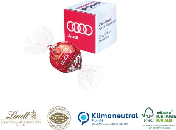 Werbewürfel Lindt Lindor Praliné