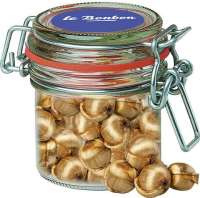 Goldnüsse Bonbons, ca. 60g, Bonbonglas Mini