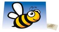 Klappkärtchen Biene, Bienenwiesen-Mischung, 1-4 c Digitaldruck inklusive