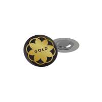 Namensschild Badge Megan Metal, Round, 50 mm, Magnet, Doming in full color