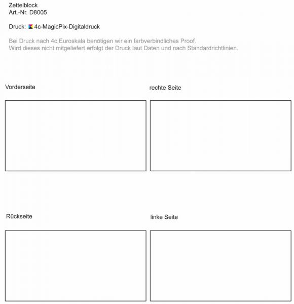 Zettelblock Small mit Digitaldruck