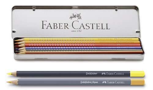 Faber-Castell 6 Buntstifte Colour Grip oder Goldfaber im Metalletui