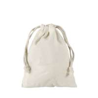 Baumwollbeutel mit doppeltem Kordelzug - 135 g/m² - 10 x 12 cm