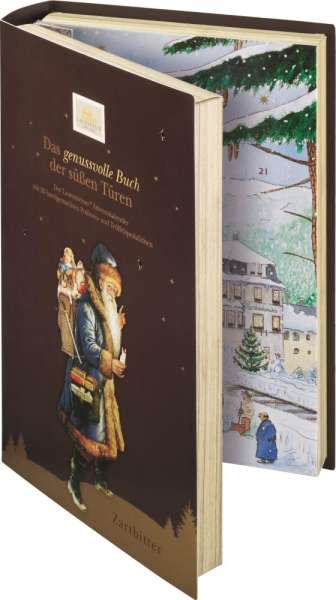 Adventskalender &quot;Buch&quot; mit Alkohol 340g Zartbitter