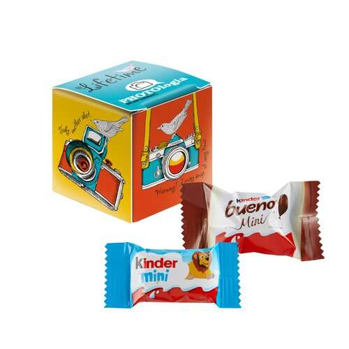 Mini Promo-Würfel mit Kinder Schokolade Mini &amp; Kinder bueno Mini Mix