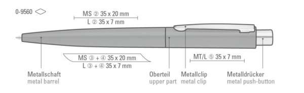 Uma Metall-Druckkugelschreiber Lumos