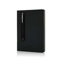 Vorschau: Basic Hardcover PU A5 Notizbuch mit Stylus-Stift Vorschau: Basic Hardcover PU A5 Notizbuch mit Stylus-Stift