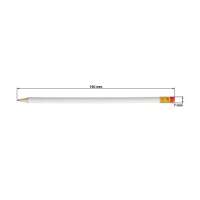 Vorschau: Bleistift "White" mit Radiergummi Vorschau: Bleistift "White" mit Radiergummi