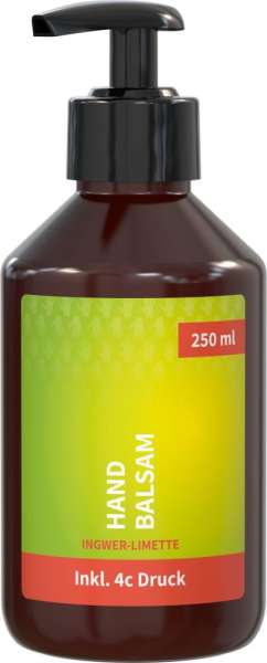 Handbalsam &quot;Ingwer - Limette&quot;, 250 ml, Body Label (R-PET)