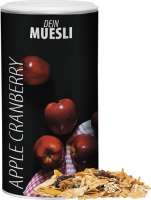 Müsli Apfel-Cranberry, ca. 160g, Pappdose Medium