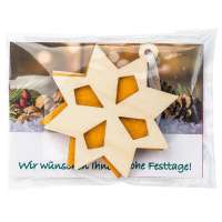 Vorschau: Holz-Filz Anhänger - Stern in Werbetüte Vorschau: Holz-Filz Anhänger - Stern in Werbetüte