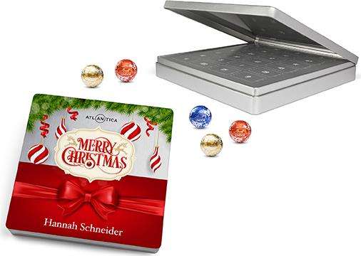Lindt X-Mas Box Eco mit 24 Lindt Lindor Kugeln 115 g