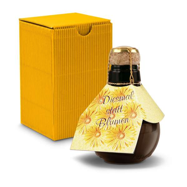 Kleinste Sektflasche der Welt! Diesmal statt Blumen