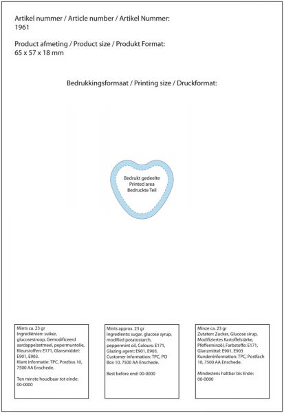 Dose in Herzform als Werbeartikel