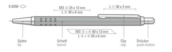 Uma Metall-Druckkugelschreiber Slimline