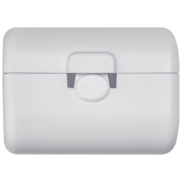 Reiseadapter in einem Kunststoffetui mit Adaptern für US, UK, AUS, Asien und EU