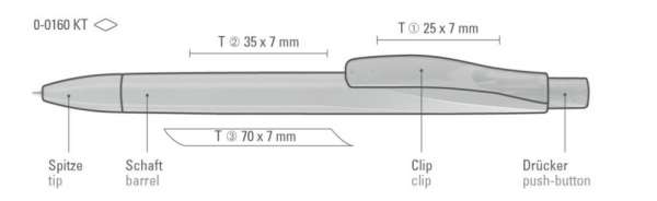Uma Druckkugelschreiber Drop K Transparent