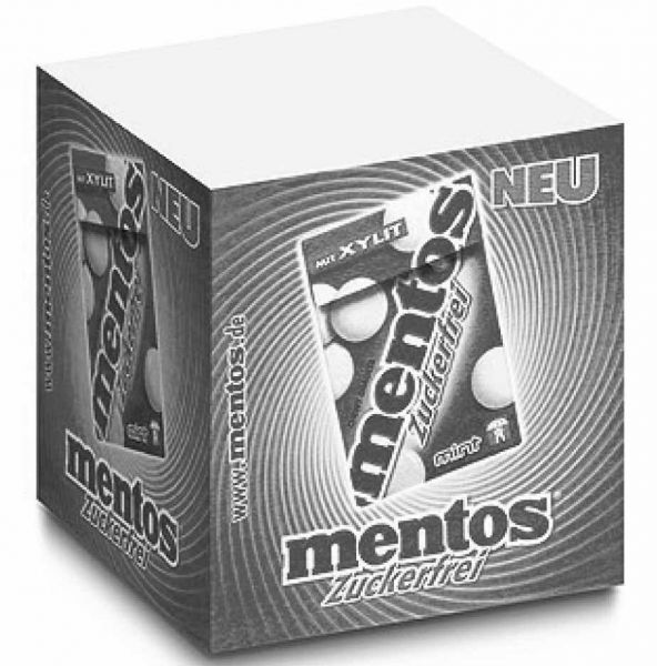 Zettelklotz 10x10x10 cm mit 1c-Werbedruck