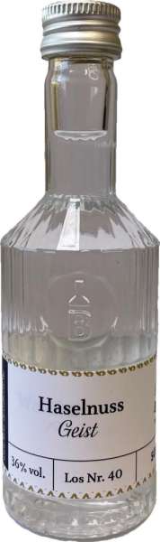 Haselnussschnaps 50 ml in Tastingflasche, 36 % vol.
