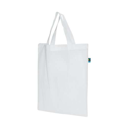 Fairtrade Baumwolltasche mit kurzen Griffen - 140 g/m² - 38 x 42 cm