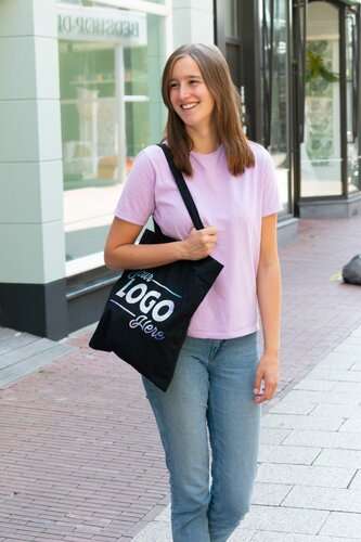 Bio-Baumwolltasche mit langen Henkeln, 135 gr/m²