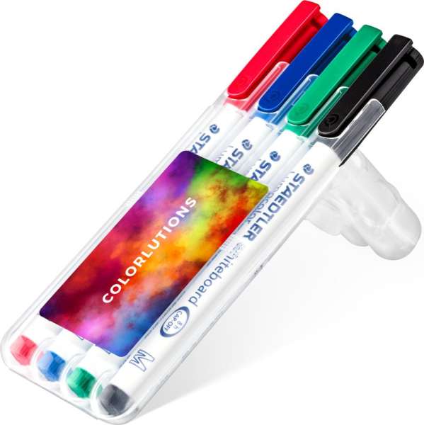 STAEDTLER Box mit 4 Lumocolor whiteboard pens