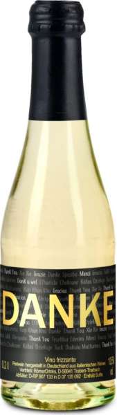 Danke Secco Glasflasche, 0,2 l für Ihre Alltagshelden in der Corona Krise