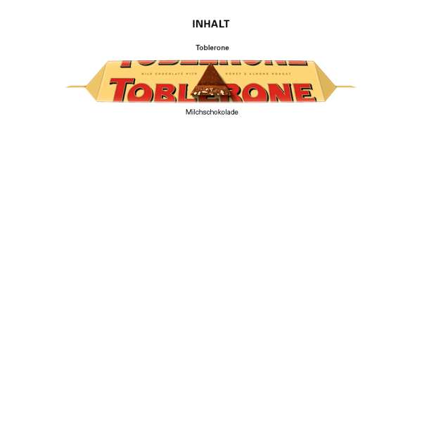 Werbedreieck Long, Toblerone Riegel 35 g